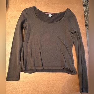 Peruvian Connection Dark Brown Long Sleeve Top